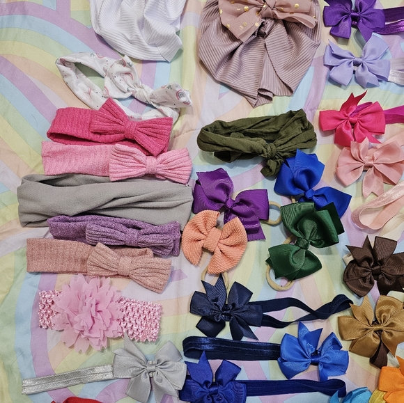 Baby girl headbands and bows - Picture 2 of 4